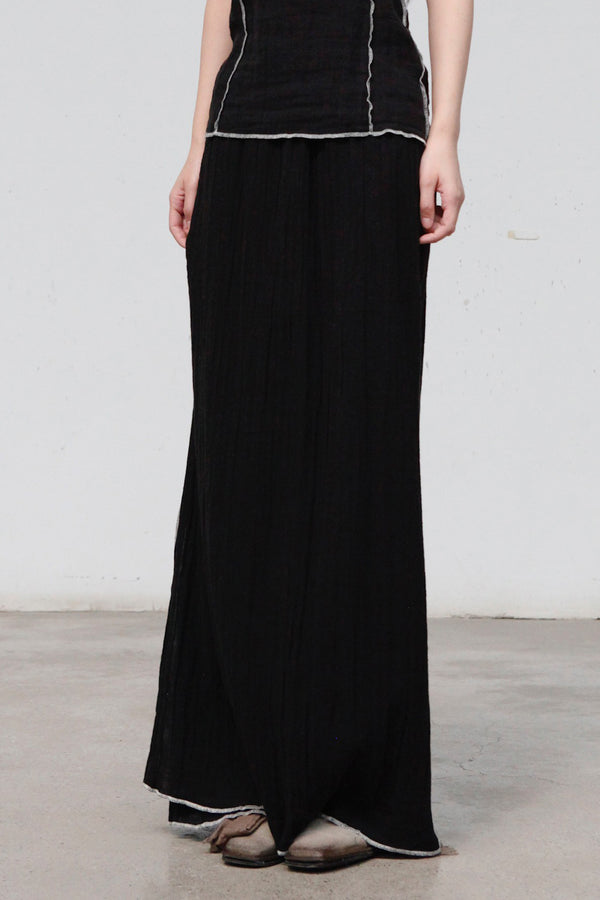 BASERANGE Covered Hip Skirt SKSKW-LC-AU23 Black( SKSKW1)